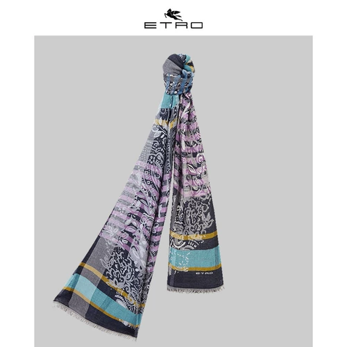 [Hui] Etro Ai Chuo/2020 Spring и Summer New/Men's Pisri Printed Scotland Scarf