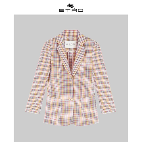 [Hui] etro ai chuo/2020 весна и лето Новый/женский шотландский пиджак