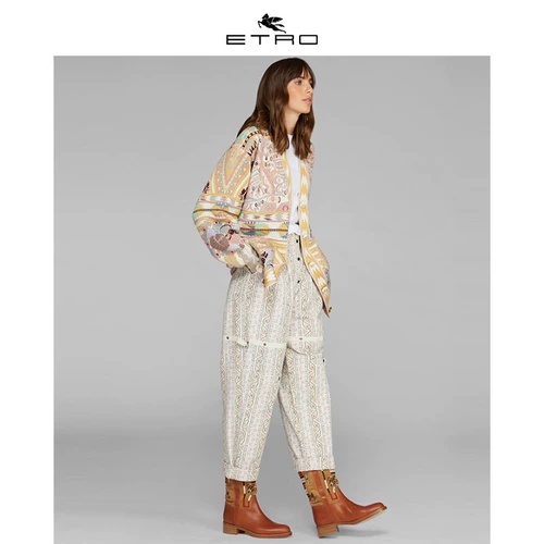 [Hui] etro ai chuo/2020 весна и лето Новые/Женские Педри Печатные полоса