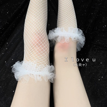 Cute sweet sexy long tube mesh socks fishing net socks high tube socks free of lace passion temptation sex stockings