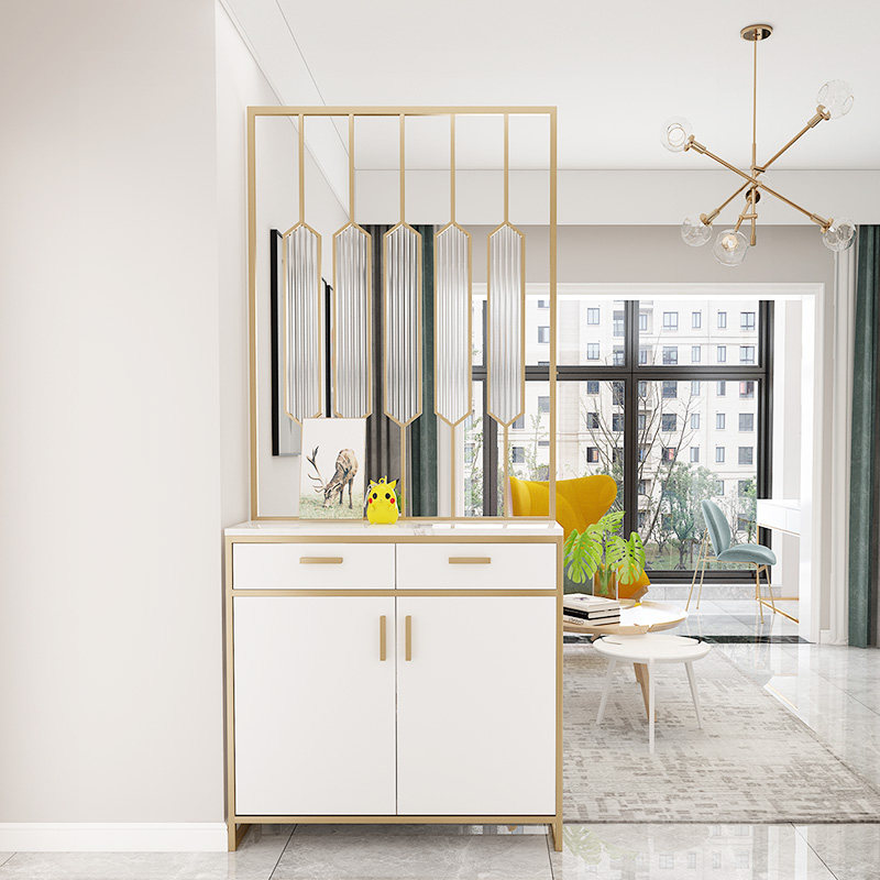 Entrance entrance cabinet living room partition cabinet Changhong glass light luxury wind entry shoe cabinet screen integrated home hall cabinet