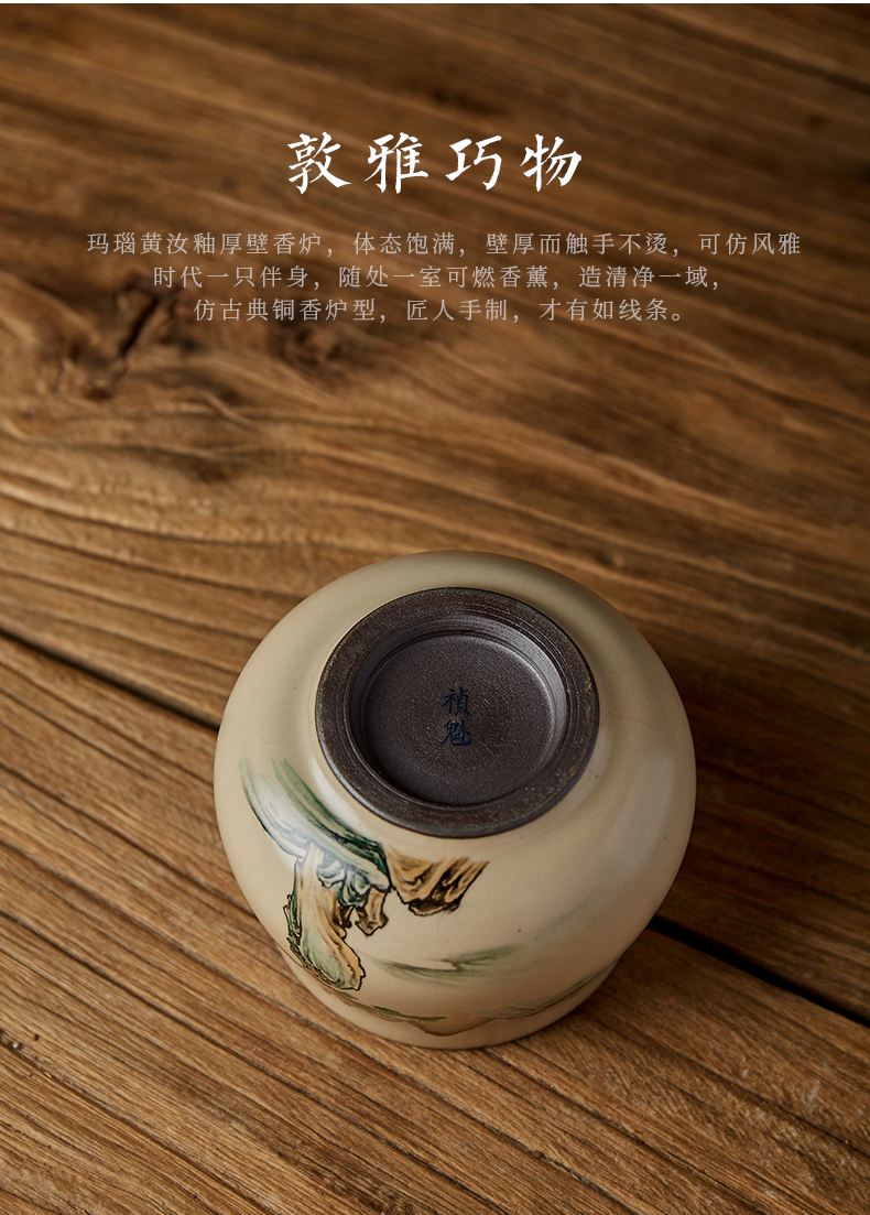 Shot incarnate your up on hand - made scenery censer jingdezhen ceramic kung fu tea set with parts cicada fancy there are scented