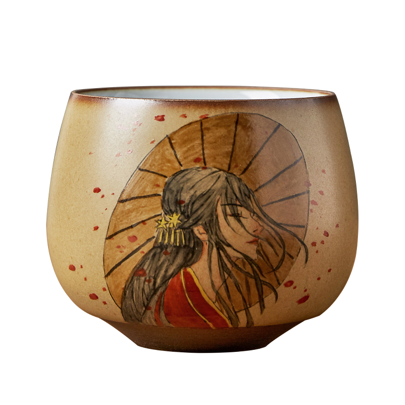 Shot incarnate the jingdezhen ceramic your up hand - made teacup kung fu tea set sample tea cup cup single CPU slicing can be a master
