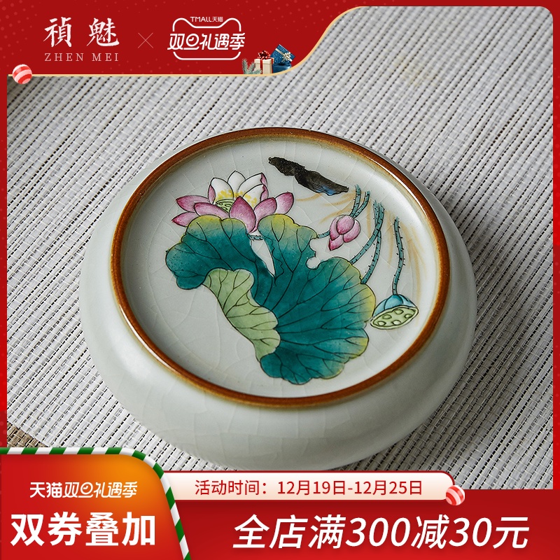 Cover shot incarnate your up hand - made lotus kung fu tea cup jingdezhen ceramics fittings on the saucer pot of bearing