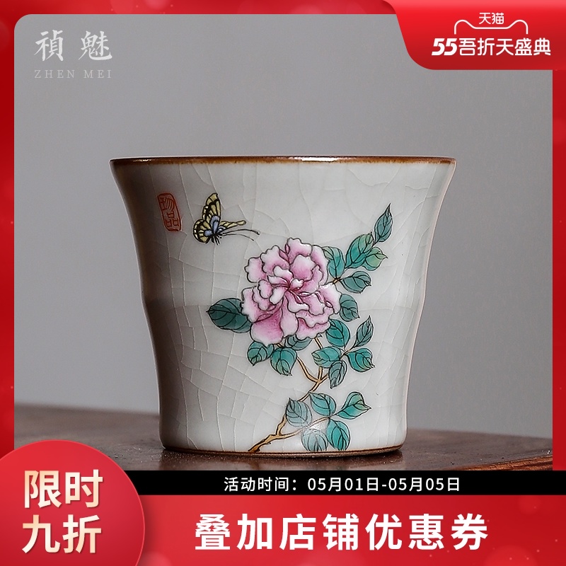 Shot incarnate the azure your up hand - made bamboo kung fu tea set individual sample tea cup cup of jingdezhen ceramics master cup single CPU