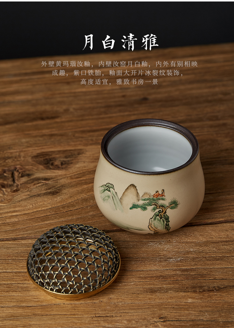 Shot incarnate your up on hand - made scenery censer jingdezhen ceramic kung fu tea set with parts cicada fancy there are scented