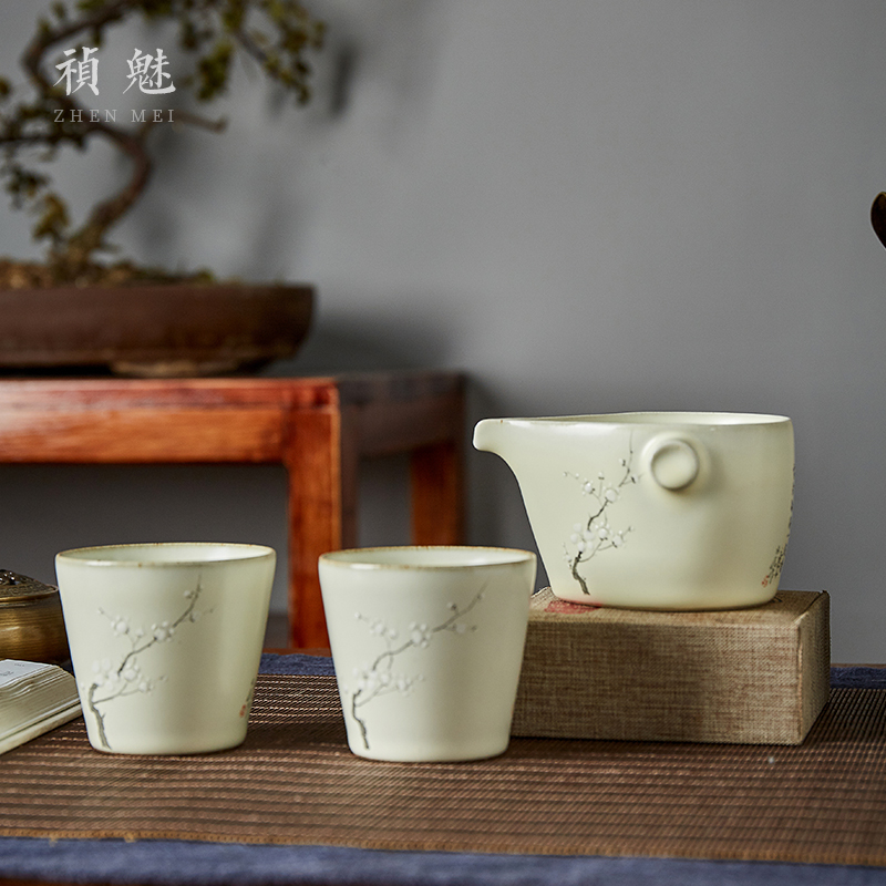 Shot incarnate your up hand - made name plum jingdezhen ceramic fair keller kung fu tea accessories imitation hot tea sea points
