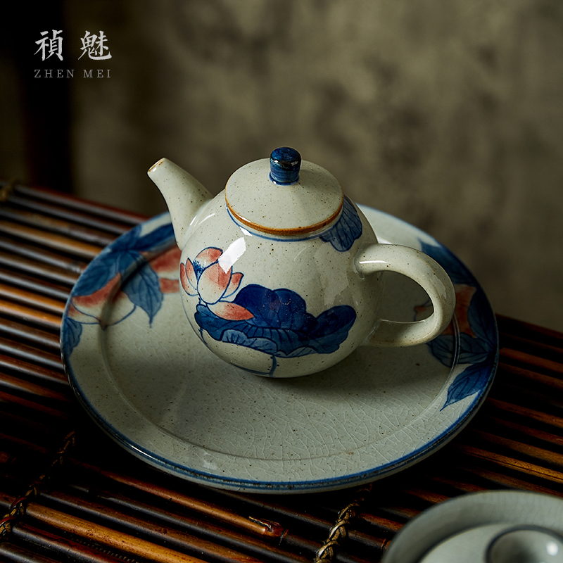 Shot incarnate the hand - made porcelain little teapot jingdezhen ceramic kung fu tea set household dipper filter teapot single pot