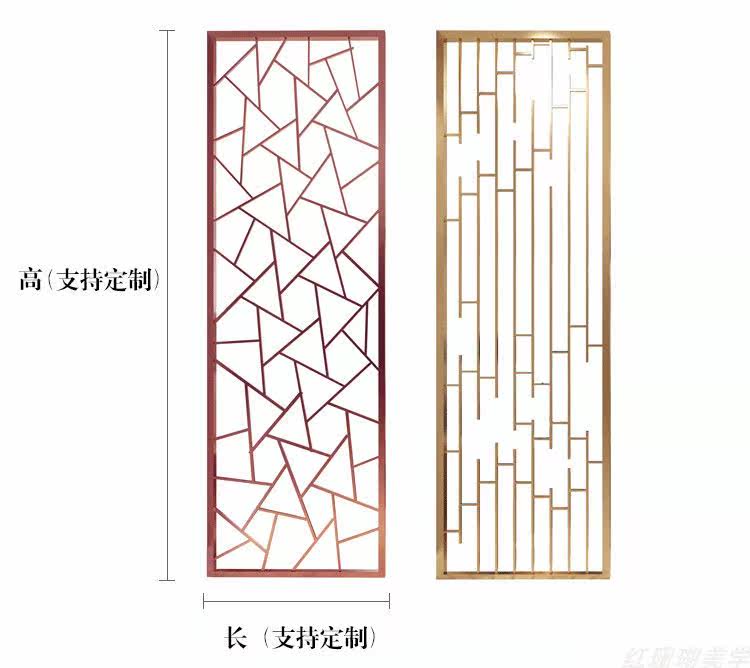 无锡金属屏风隔断客厅进门不锈钢拉丝金属轻奢现代玄关