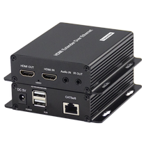 Pengdi hdmi network cable extender kvm network transmitter one tow more than 200 meters infrared USB keyboard and mouse signal amplification transceiver monitoring audio and video HDMI to network cable pair