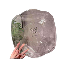 Transparent wash basin household plastic thickened transparent clothes basin rectangular water basin dormitory student use baby durable