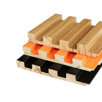 Solid Wood Grille Decorated Board Mesh Red Light Extravagant TV Background Wall Wood Grilles Bar Ceiling Rugged wall panel protective wall panel