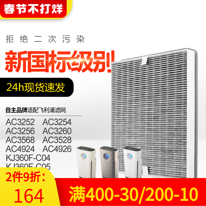 Adapted to Philips air purifier filter AC3256 AC3254 AC3252 filter element FY3137