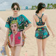 New hot style split swimsuit women's three-piece sunscreen blouse open back shorts skirt swimsuit beach hot spring swimsuit