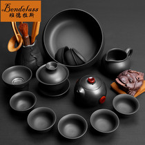 Banderas black mud purple sand Kung Fu tea set complete set of household simple tea set Office meeting luxury