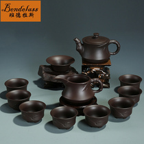 Banderas purple sand kung fu tea set office high-end Japanese bowl light luxury afternoon tea set home