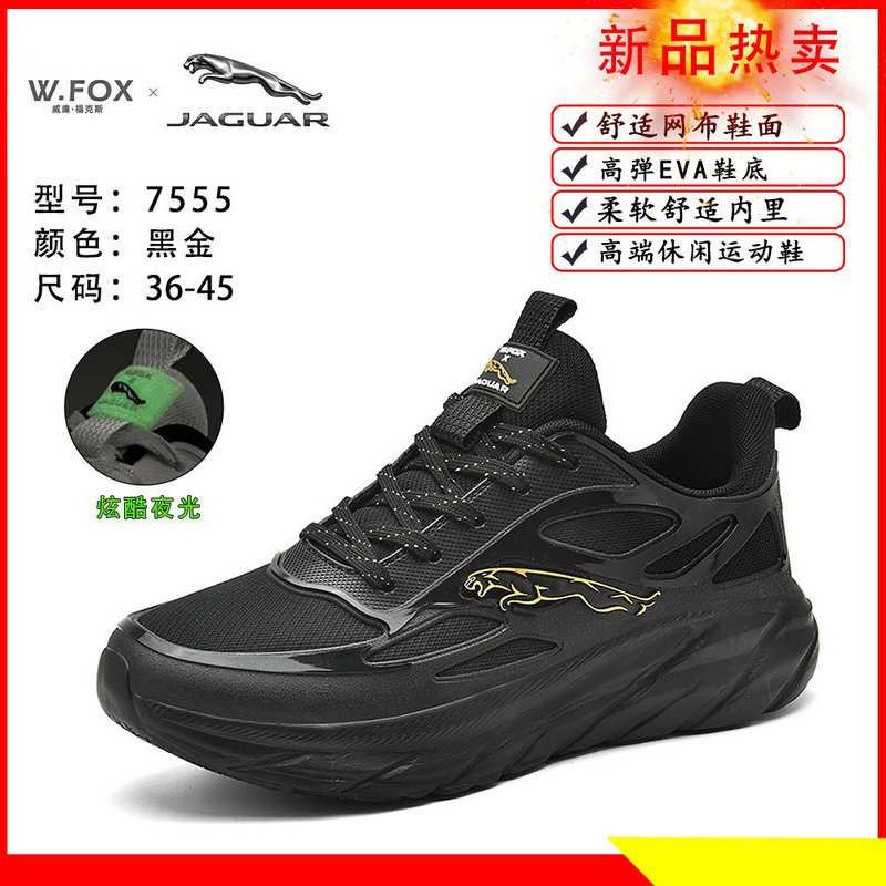 Authentic William Fox Wfox Jaguar Sports Shoes Co-Branded Men's and Women's Spring and Summer Casual Shoes Mesh Breathable Running Shoes