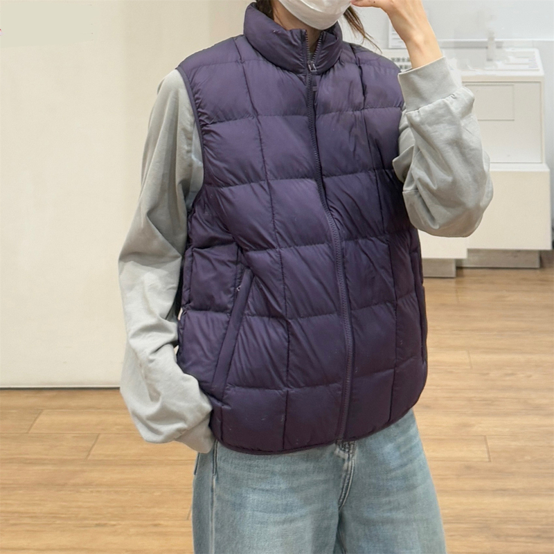 Factory Orders, Men's and Women's Couple Style Outdoor Stand-Up Collar Air Cotton Vest, Portable Warm Vest for Autumn and Winter