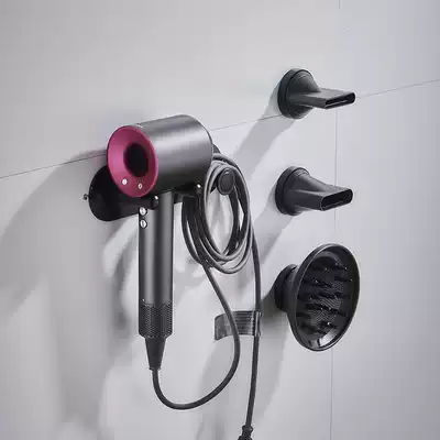 Suitable for Dyson hair dryer bracket Powder room shelf Wall hair dryer barrel punch-free bathroom storage shelf