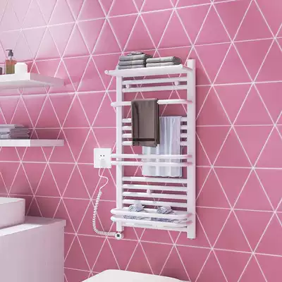 Disinfection and sterilization electric towel rack Household powder room heating and drying rack Intelligent temperature control perforated toilet rack