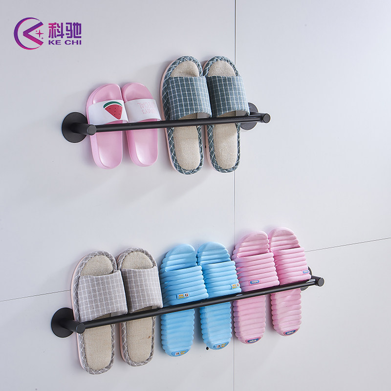 Makeup Room Slippers Rack Door Rear Toilet Wall-mounted Bathroom Free of perforated washroom Contained deity Slippers Shelf