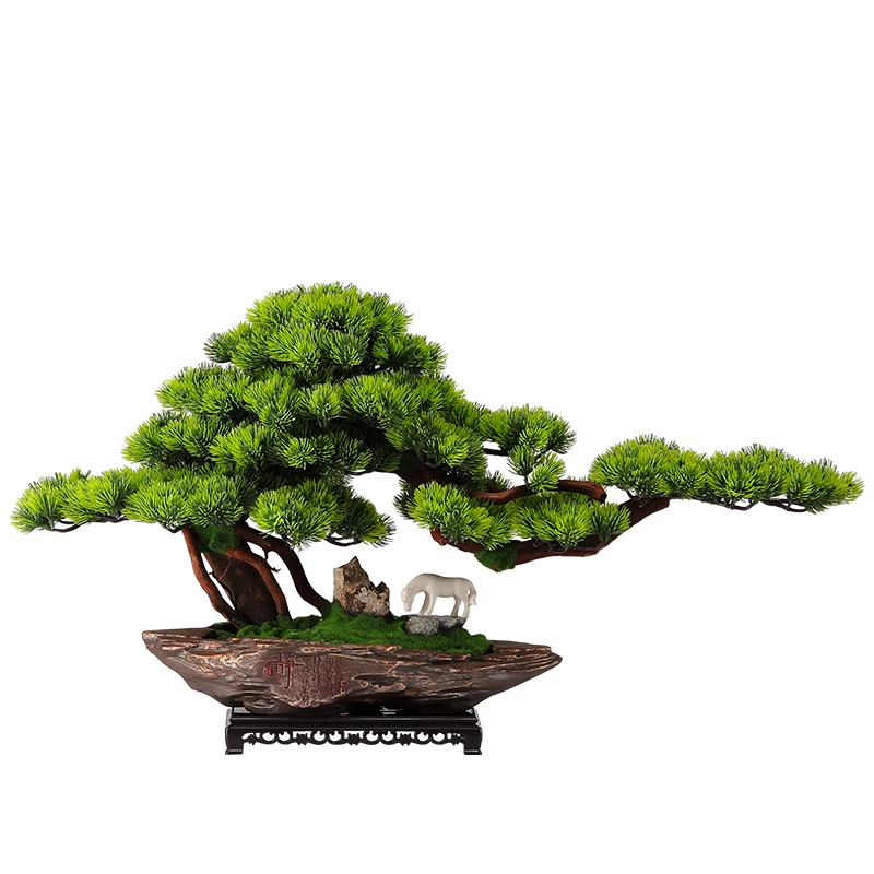 Симуляционная зелёная растение bonsai посаженный горшком домохозяйство веранда офис настольное украшение приветствовать бедный ландшафт