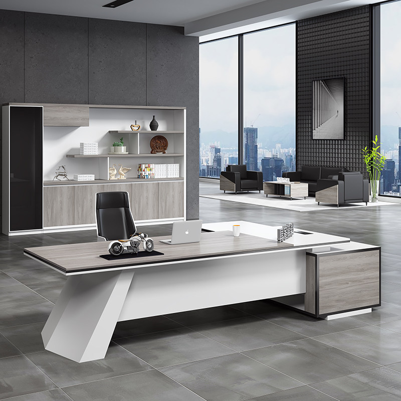 Boss Table Office table and chair combination simple modern white manager boss desk desk big desk office furniture