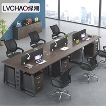 Shanghai staff desk staff station simple modern four-person card seat office furniture open office desk set