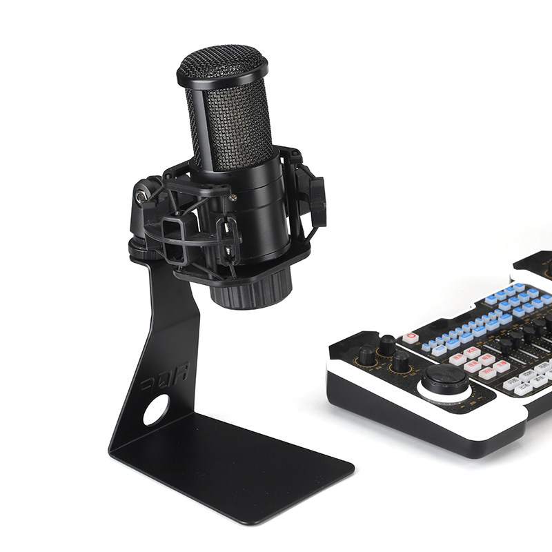 L type desktop microphone stand mobile phone live LEVIT metal condenser shockproof frame microphone clip head accessory