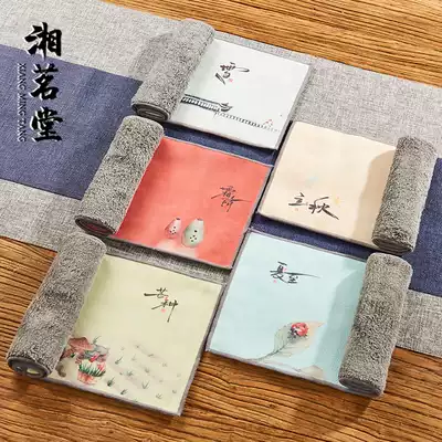 Xiangming Hall middle-style high-grade tea towel tea cloth tablecloth absorbent tea table cushion pot towel tea mat thickened tea plate accessories