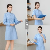 Летняя тонкая униформа медсестры, розовый синий белый халат, комбинезон, большой размер