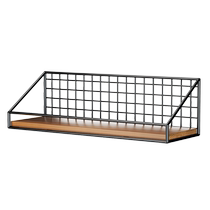 Wall storage rack punch-free shelf wall-mounted living room bedroom one-word partition bedside shelf wall storage rack