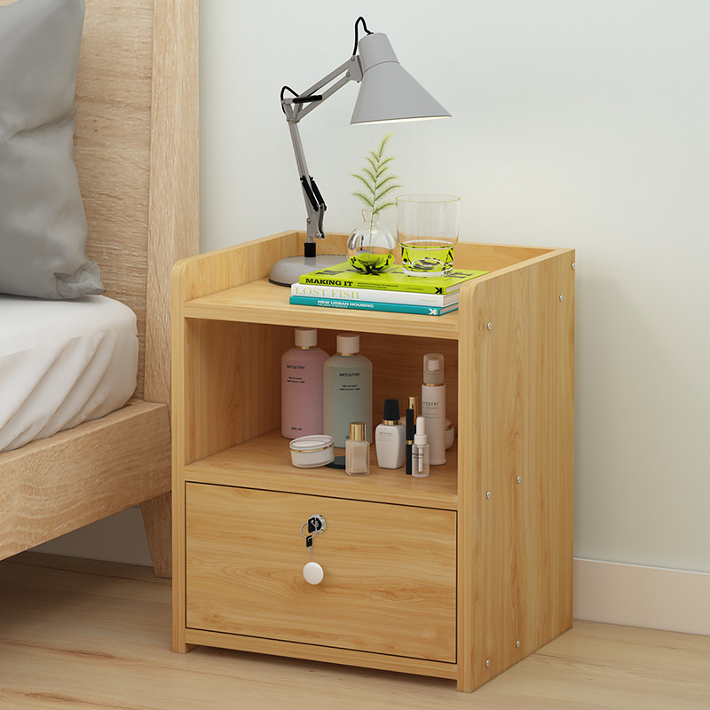 Simple bedside table modern minimalist with lock special storage storage cabinet dormitory bedroom bedside small cabinet economy