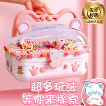 Crème Gum Card Suit Hauhua Version Guka Suit Girls Pan Card Flow Sandbrick Card Hairpin Child Handbill Stickers Suit Big Gift Box Laser Small People Do Nt Repeat 3D Solid Stickers