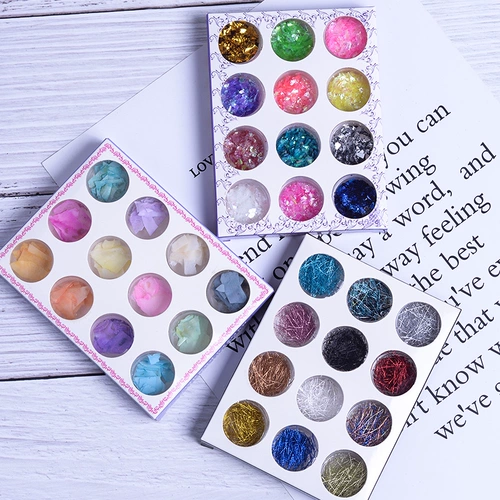 戴妮娜 Аксессуар для маникюра, ювелирное украшение, блестки для ногтей, 12 цветов