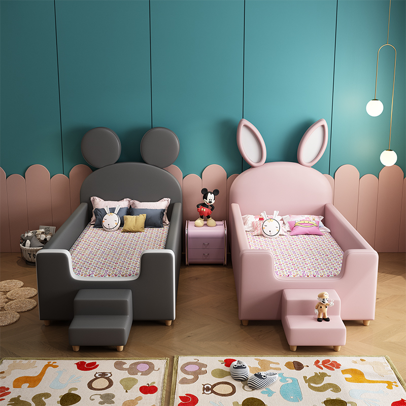 Splicing bed Children's bed widened bed male and female children's bedside baby crib soft bag crib fight bed artifact customization