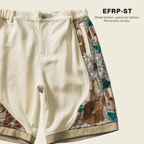 Baihua Bloom | efrp | Нишевые дизайнерские бренды | Гендерные ветры | Шорты с кружевной вышивкой