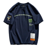 EFRP Летняя хлопковая трендовая футболка для школьников, оверсайз, короткий рукав, в корейском стиле