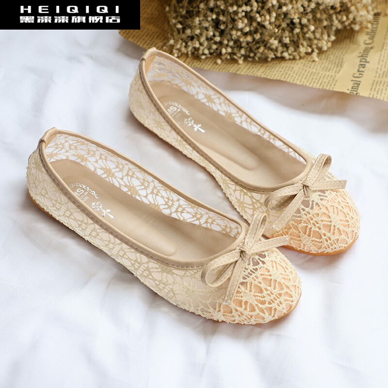 giày bệt nữ, giày lưới ren mềm mại, nhẹ nhàng thoáng khí