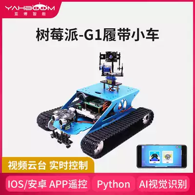 Yabo Smart Raspberry Pi Track Tank Trolley WiFi Video Robot AI Vision PTZ Kit