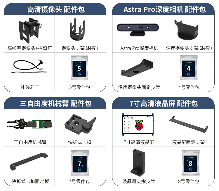 亚博智能 ROS机器人小车AI视觉深度相机WIFI视频雷达导航树莓派4B
