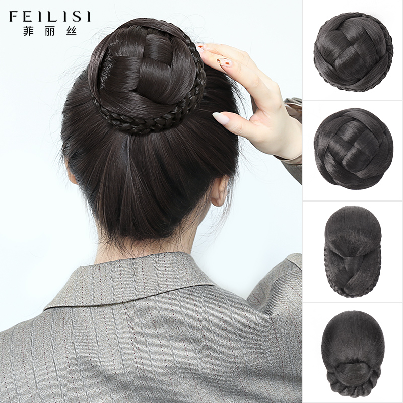 Wig hair bag dish hair ancient costume Hanfu back head bun ancient style performance retro bride modeling Xiuhe mat hair bag