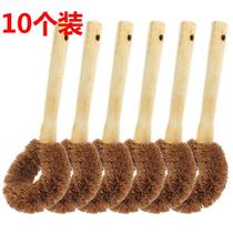 Yeah brown pot brushes 3 5 10 natural coconut brown brush long handle brush not hurt pot not sticky pan brush clean brush