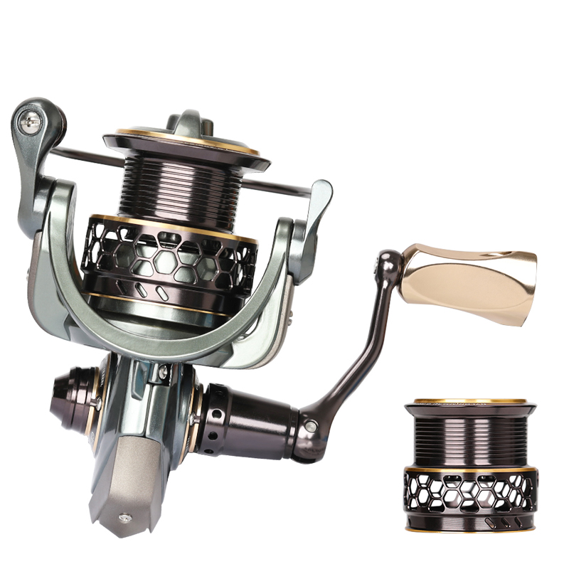 Fishing House Jaguar 2000 Type Double Wire Cup Road Subwinder Pan With Far Throw Road Subwheel Light Sea Dual-use Fishing Wire Wheel