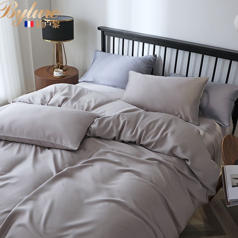 Bylure Tiansi four - piece summer high - end cool - sensitivity 60 double - sided pure ice screw sheet - quilt supplies