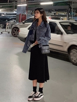 Early Spring New Fashion Big Code Woman 2021 Fit for Fat Mans dress Slim Jeans Jacket Two Suits