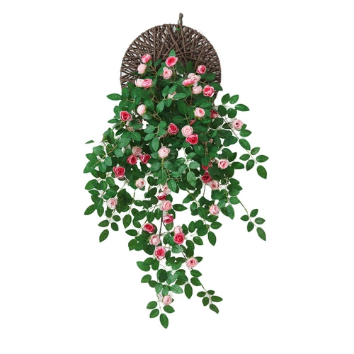 Искусственный цветок на стене, подвесной цветок, украшение на стену, подвесной цветок, высококачественный искусственный цветок из ротанга, блокирующий стену, паук, орхидея, поддельное зеленое растение, цветок из ротанга