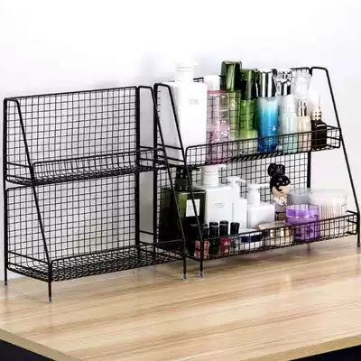 Water Cup rack storage table storage desktop small bookshelf load-bearing multi-layer snacks table dormitory bedroom combination desk iron