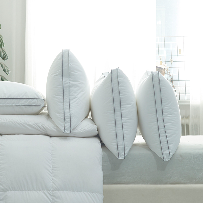 Pillow Double Care Cervical Spine Booster Head Sleep Hotel Soft Full Cotton Feather Velvet Pillow Inner Pair for a single household