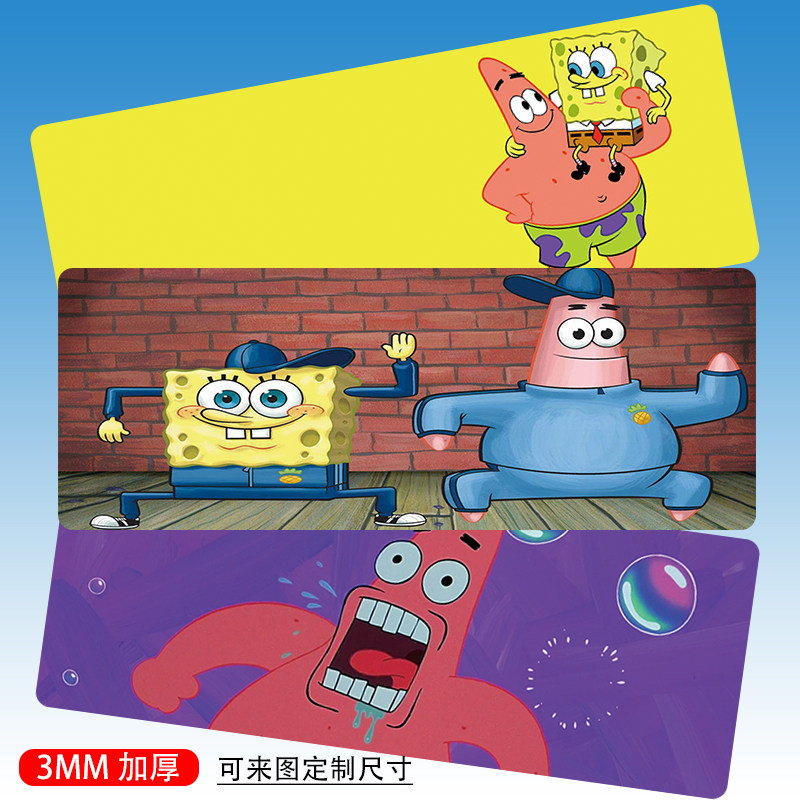 SpongeBobSqarePants SpongeBob Cute Mouse Pad Oversized Laptop Desk Pad Peripherals